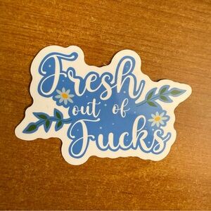 Blue and‎ White Decorative Sticker